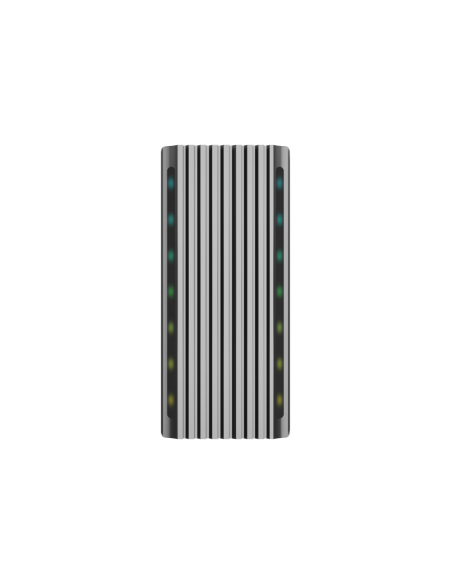 AISENS Caja Externa M.2 RGB Gaming ASM2-RGB011GR SATA/NVMe A USB3.1 Gen2, Gris