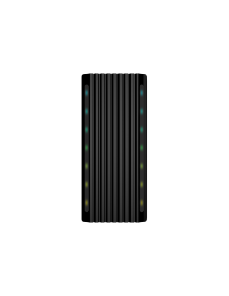 AISENS Caja Externa M.2 RGB Gaming ASM2-RGB012B SATA/NVMe A USB3.1 Gen2, Negra