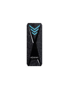 AISENS Caja Externa M.2 (NGFF) RGB Gaming ASM2-RGB013B NVMe a USB3.2 Gen2, Negra