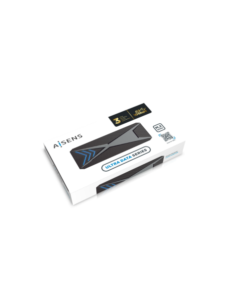 AISENS Caja Externa M.2 (NGFF) RGB Gaming ASM2-RGB013B NVMe a USB3.2 Gen2, Negra