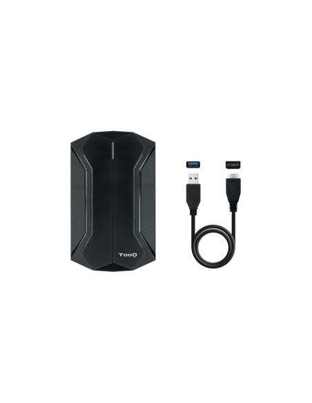 TooQ TQE-2599RGB caja para disco duro externo Carcasa de disco duro/SSD Negro 2.5"