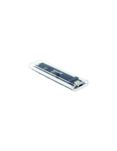 TooQ Caja Externa para SSD M.2 NGFF/NVMe, Transparente, RGB