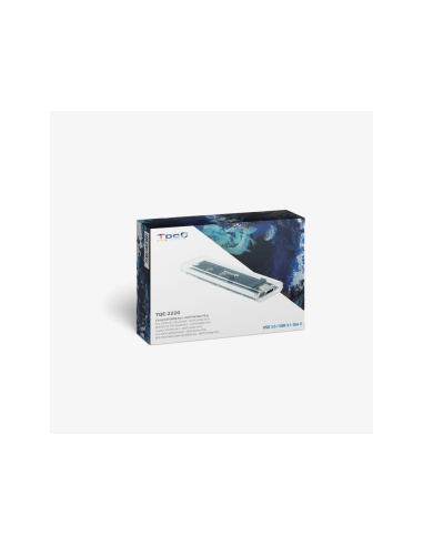 TooQ Caja Externa para SSD M.2 NGFF/NVMe, Transparente, RGB
