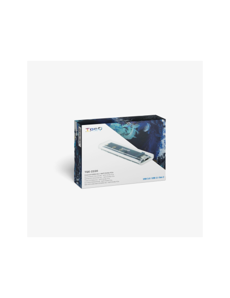 TooQ Caja Externa para SSD M.2 NGFF/NVMe, Transparente, RGB