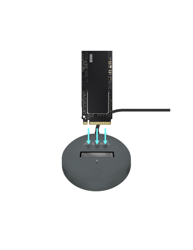 AISENS USB-C Dock M.2 (NGFF) ASUC-M2D014-GR SATA/NVMe A USB3.1 Gen2, Gris