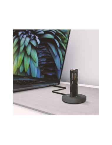 AISENS USB-C Dock M.2 (NGFF) ASUC-M2D014-GR SATA/NVMe A USB3.1 Gen2, Gris