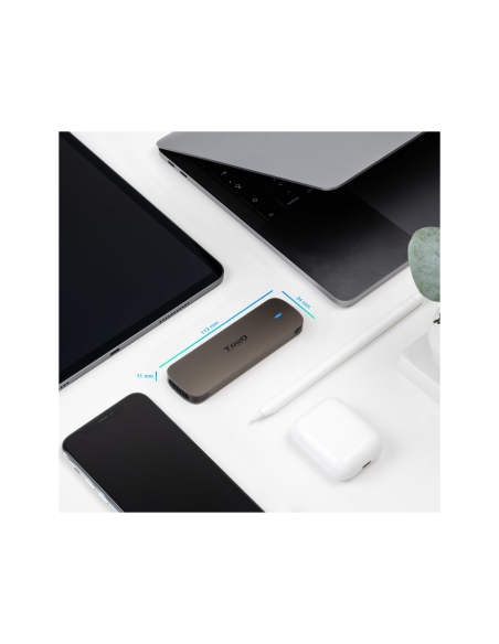 TooQ Caja Externa para SSD M.2 NGFF, Marrón