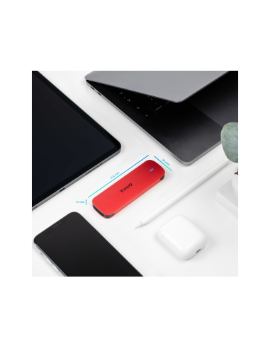 TooQ Caja externa para SSD M.2 NVMe, Rojo