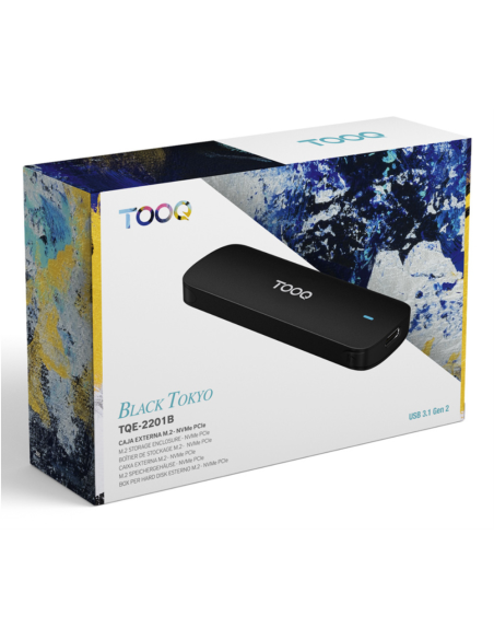 TooQ Caja Externa para SSD M.2 NVMe, Negro
