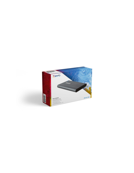 TooQ Caja Externa para Discos de 2,5” HDD/SSD, Gris
