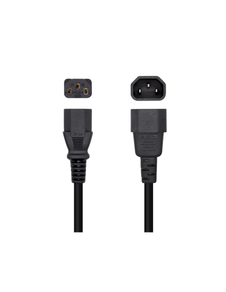 AISENS Cable Alimentación CPU, C13/H-C14/M, Negro, 10 m