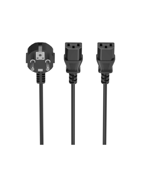 AISENS A132-0865 cable de transmisión 3 m CEE7/7 Acoplador C13 2 x