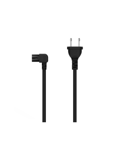 AISENS Cable Alimentación Acodado Forma 8, CEE7/16/M-C7/H, Negro, 3.0M