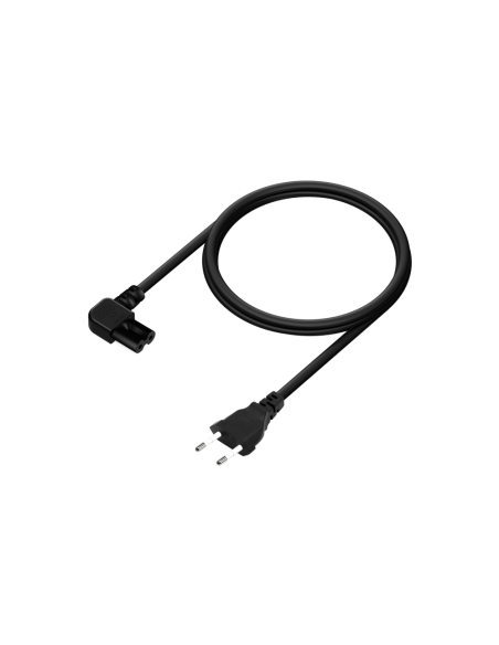 AISENS Cable Alimentación Acodado Forma 8, CEE7/16/M-C7/H, Negro, 3.0M