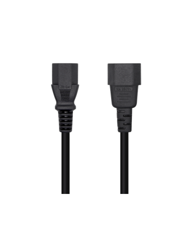 AISENS Cable Alimentación CPU, C13/H-C14/M, Negro, 3.0m