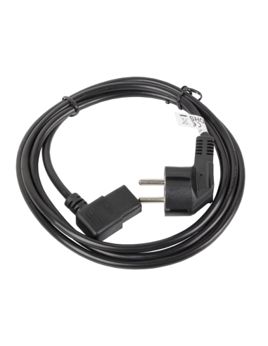 Lanberg CA-C13C-12CC-0030-BK cable de transmisión Negro 3 m CEE7/7 IEC 320