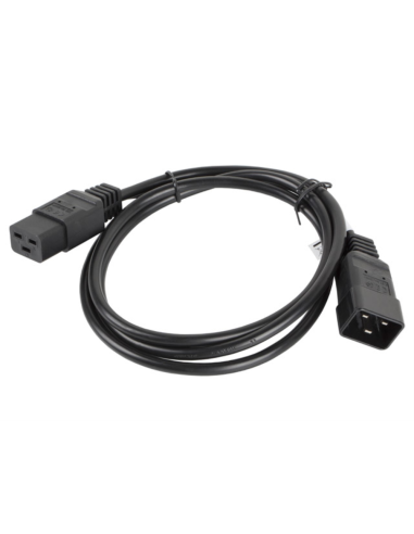 Lanberg CA-C19E-10CC-0018-BK cable de transmisión Negro 1,8 m C19 acoplador C20 acoplador