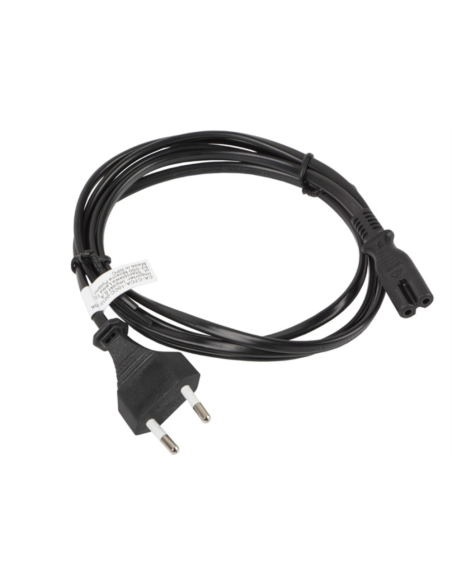 Lanberg CA-C7CA-10CC-0018-BK cable de transmisión Negro 1,8 m C7 acoplador CEE7/16
