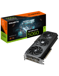 GIGABYTE GeForce RTX 5060 GAMING OC 8G Tarjeta Gráfica - 8GB GDDR7, 128bit, PCI-E 5.0, 2595 MHz Frecuencia del núcleo, 3 x Displ 2