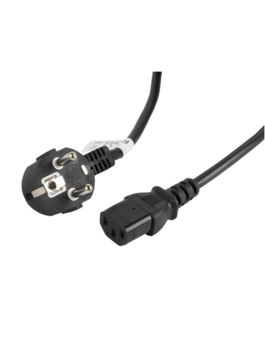 Lanberg CA-C13C-11CC-0050-BK cable de transmisión Negro 5 m C13 acoplador CEE7/7