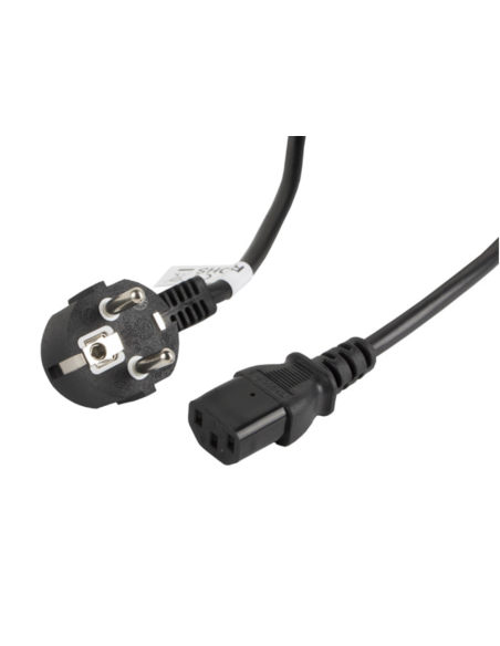 Lanberg CA-C13C-11CC-0050-BK cable de transmisión Negro 5 m C13 acoplador CEE7/7
