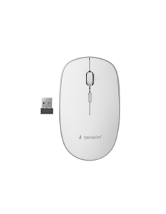 Gembird MUSW-4B-01-W ratón Oficina Ambidextro RF inalámbrico Óptico 1600 DPI
