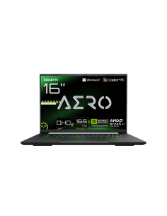 GIGABYTE AERO X16 Portátil Gaming- Copilot+ PC, 16" WQXGA 165Hz, AMD Ryzen AI 9 HX 370, NVIDIA RTX 5070 GPU, 32GB DDR5 5200MHz, 