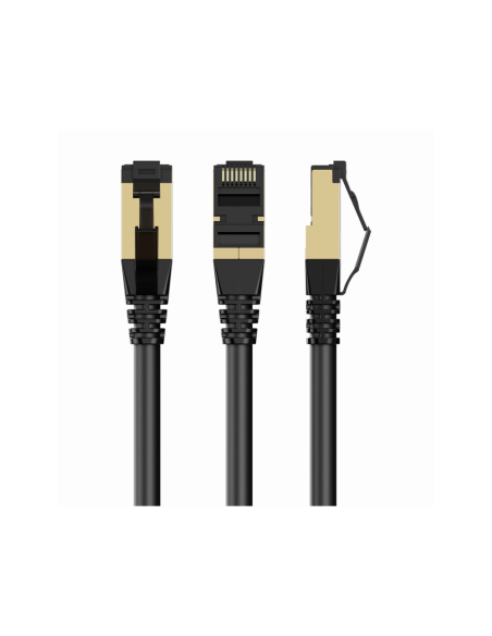 Gembird PP8-LSZHCU-BK-0.5M cable de red Negro 0,5 m Cat8 S/FTP (S-STP)