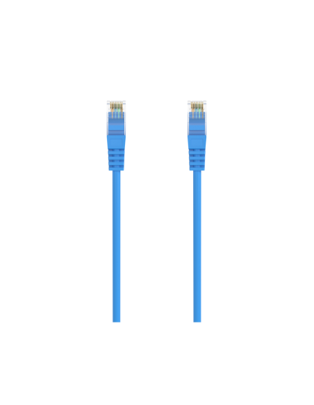 AISENS Cable de Red Latiguillo RJ45 LSZH Cat.6A 500 Mhz UTP AWG24, Azul, 1.0M