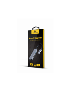 Gembird UHB-U3P1U2P3-01 base para portátil y replicador de puertos Alámbrico USB 3.2 Gen 1 (3.1 Gen 1) Type-C Plata