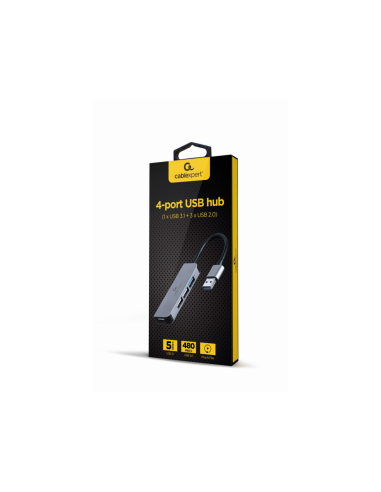 Gembird UHB-U3P1U2P3-01 base para portátil y replicador de puertos Alámbrico USB 3.2 Gen 1 (3.1 Gen 1) Type-C Plata