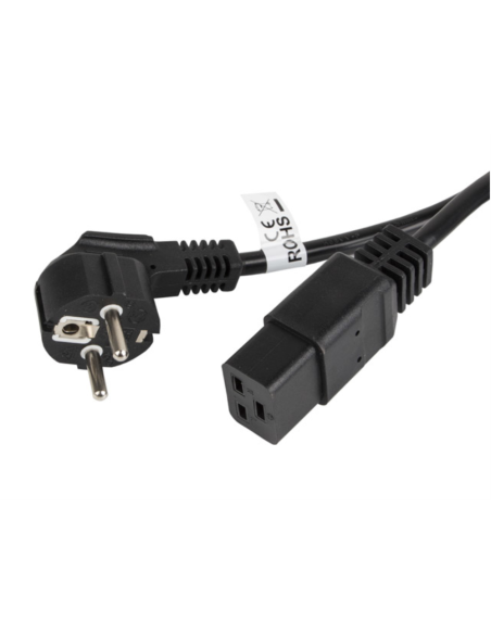Lanberg CA-C19C-10CC-0018-BK cable de transmisión Negro 1,8 m CEE7/7 C19 acoplador