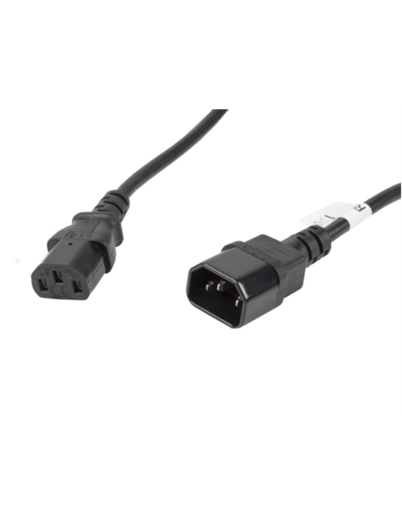 Lanberg CA-C13E-11CC-0050-BK cable de transmisión Negro 5 m C13 acoplador C14 acoplador