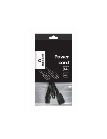 Gembird PC-189-075-1.8M cable de transmisión Negro 1,8 m C13 acoplador C14 acoplador
