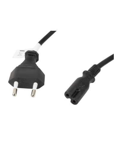 Lanberg CA-C7CA-11CC-0018-BK cable de transmisión Negro 1,8 m C7 acoplador CEE7/16
