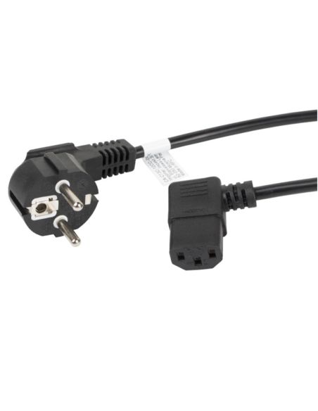 Lanberg CA-C13C-12CC-0018-BK cable de transmisión Negro 2 m C13 acoplador CEE7/7