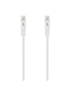 AISENS Cable de Red Latiguillo RJ45 LSZH Cat.6A 500 Mhz UTP AWG24, Blanco, 0.5M