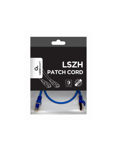 Gembird PP6A-LSZHCU-B-0.5M cable de red Azul 0,5 m Cat6a S/FTP (S-STP)
