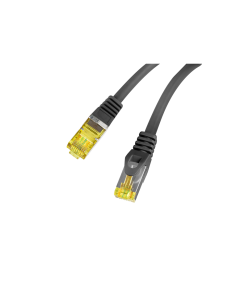 Lanberg PCF6A-10CU-0050-BK cable de red Negro 0,5 m Cat6a S/FTP (S-STP)
