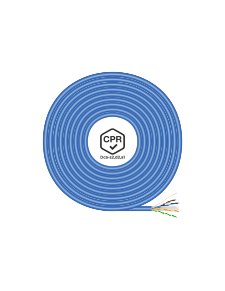 AISENS Cable de Red RJ45 LSZH CPR Dca CAT.6 UTP AWG24, Azul, 100 m