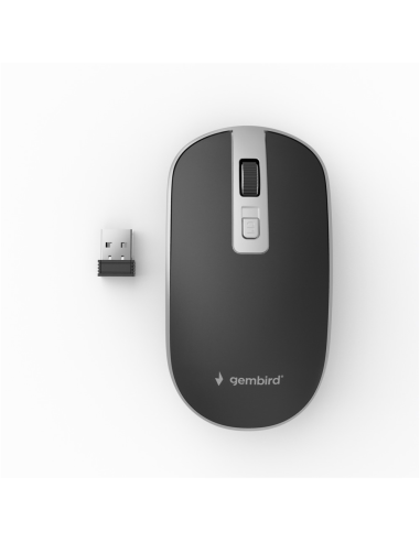 Gembird MUSW-4B-06-BS ratón Oficina Ambidextro RF inalámbrico Óptico 1600 DPI
