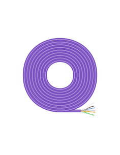 AISENS Cable de Red RJ45 LSZH Cat.6 UTP Rigido AWG23 CCA (Aleacion), Violeta, 100M 2