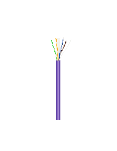 AISENS Cable de Red RJ45 LSZH Cat.6 UTP Rigido AWG23 CCA (Aleacion), Violeta, 500M