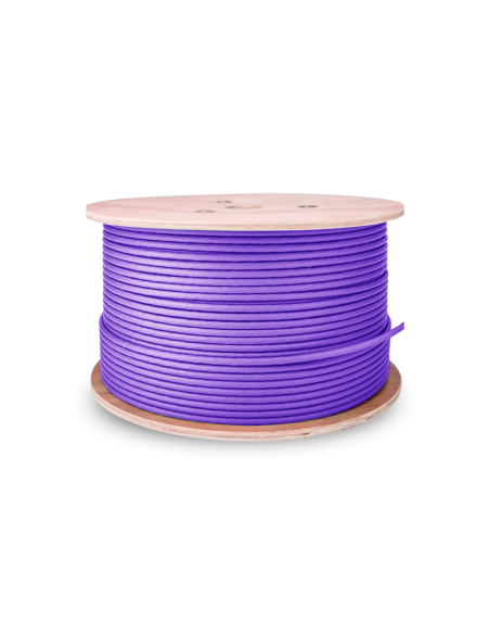 AISENS Cable de Red RJ45 LSZH Cat.6 UTP Rigido AWG23 CCA (Aleacion), Violeta, 500M