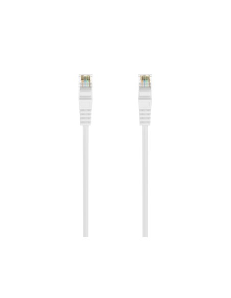 AISENS Cable de Red Latiguillo RJ45 LSZH Cat.6A 500 Mhz UTP AWG24, Blanco, 2.0M