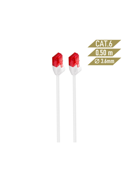 Ewent IM1036 cable de red Blanco 0,5 m Cat6 U/UTP (UTP)