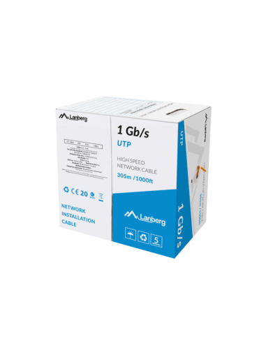 Lanberg LCU6-10CC-0305-O cable de red Naranja 305 m U/UTP (UTP)