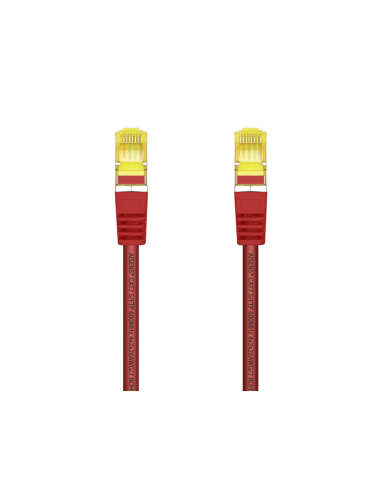 AISENS Cable De Red Latiguillo RJ45 LSZH Cat.7 600 MHz S/FTP PIMF AWG26, Rojo, 25 cm