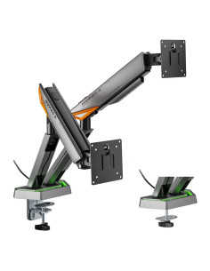 AISENS DT38TSRRGB-349 soporte para monitor 96,5 cm (38") Escritorio Negro, Blanco