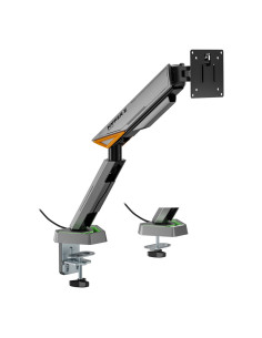 AISENS DT49TSRRGB-347 soporte para monitor 124,5 cm (49") Escritorio Negro, Gris